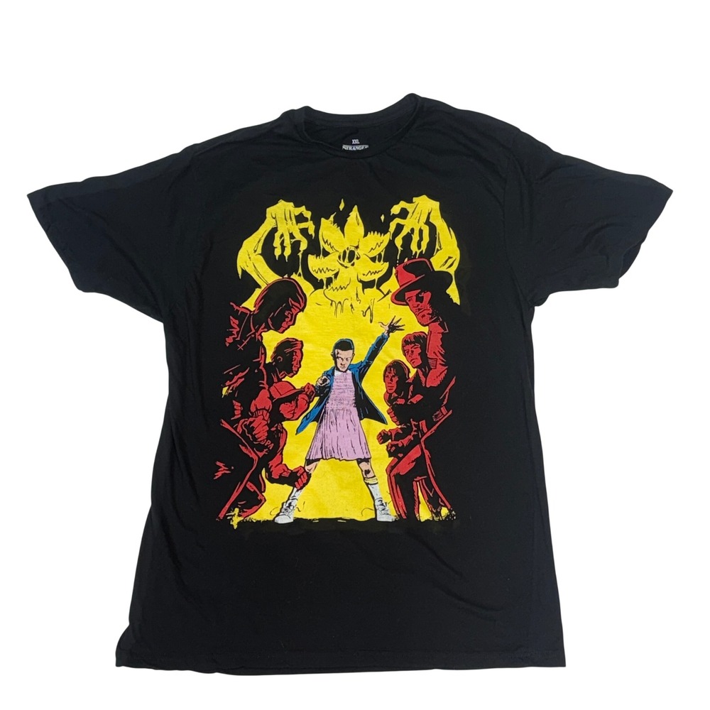 Stranger Things T Shirt XXL Black Graphic Eleven Demogorgon Loot Crate 2017